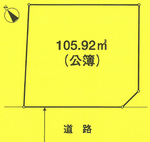 若葉駅　徒歩25分　土地面積:105.92平米 ( 32.04坪 )　