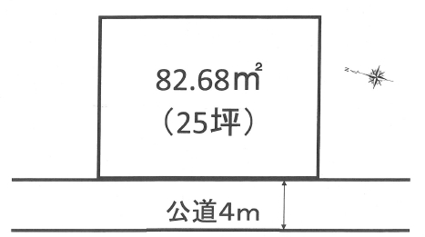 北坂戸駅　徒歩18分　土地面積:82.68平米 ( 25.01坪 )　